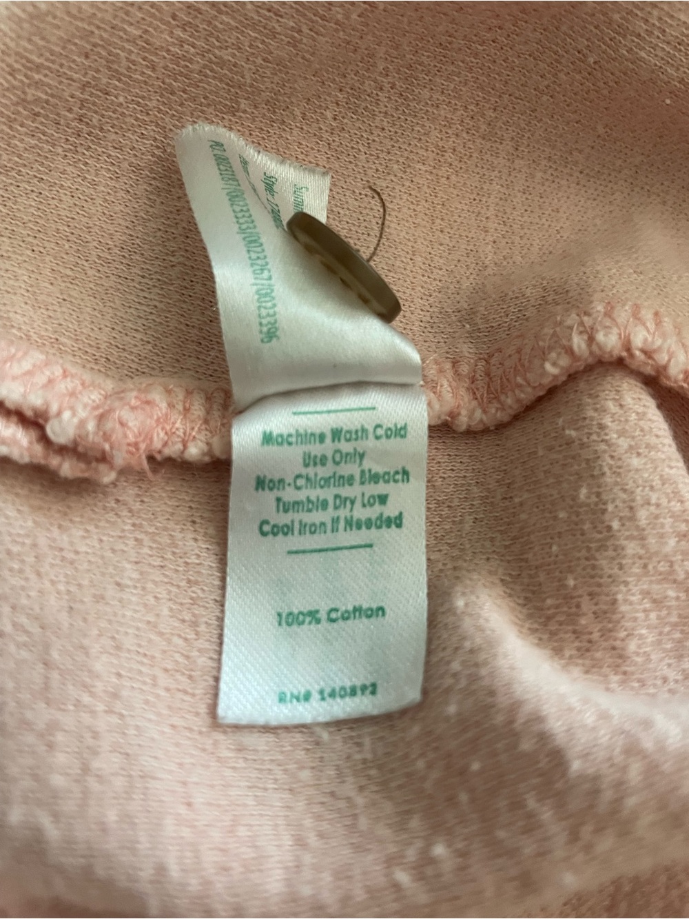 Marine Layer Large Pale Pink Hooded Henley Pullover - Picture 6 of 6